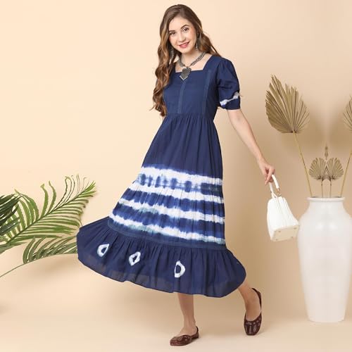 Globus Women Ethnic Dresses (GS567395_Blue_3XL