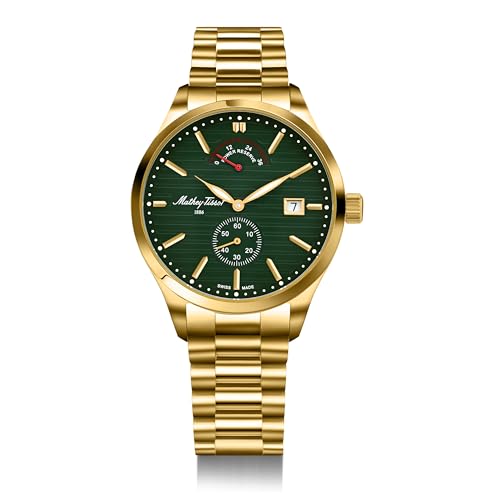 Mathey-Tissot Swiss Made Urban Power Reserve Quartz Green Dial Analog Watch for Men - H411ATPRPV
