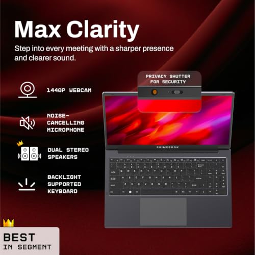 Primebook 2 Max (2026) | 8GB RAM, 128GB UFS Storage | 15.6-Inch Full HD IPS Display | 12hrs Battery | MediaTek Helio G99 | Android 15 (PrimeOS 3.0) | Backlit Keyboard | in-Built AI (Gray)