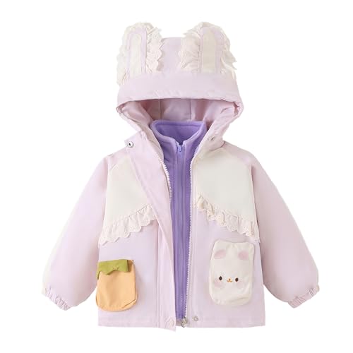 Hopscotch Girls Lilac Full Sleeves Animal Applique Lace Jacket For Age (3-4 Years)