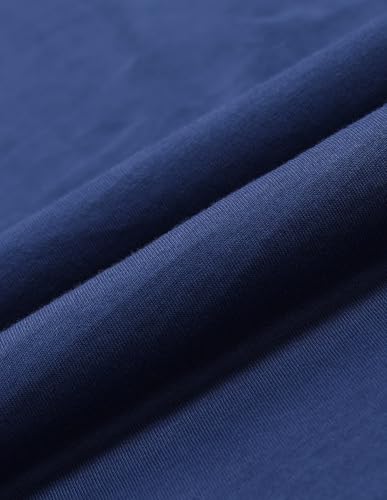 U.S. POLO ASSN. Mens Solid Half Sleeve Brand Carrier Round Neck T-Shirts (UDTSHS1055_Blue_S)