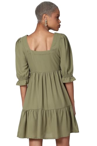 FOREVER 21 women's Polyester Classic Mini Dress (594591_Olive