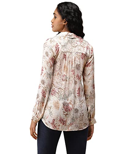 Label RITU KUMAR Ecru Floral Printed Shirt