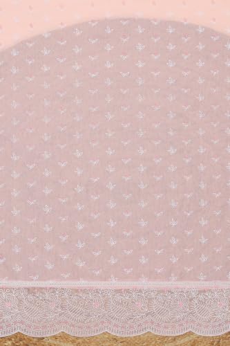 Soch Womens Pink Kota Botanical Embroidered Dress Material