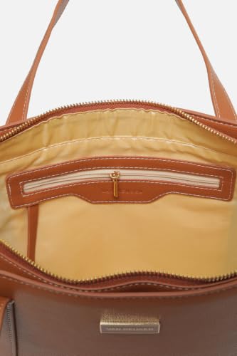 Women Brown Textured Casual Tote Bag