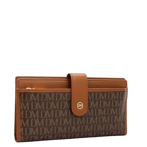 Da Milano Premium Leather Wallet for Women | Multi Compartment Travel Wallet - Brown (10532)