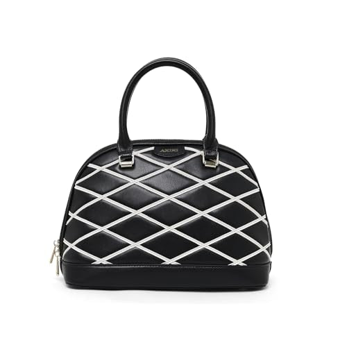 Akiki London Women's Buckingham Dome Satchel Handbag|Quilted Pattern|Stylish Handbag|Office Handbag for Women