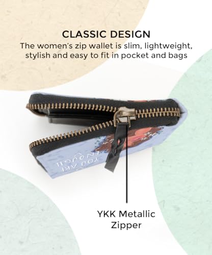 Kalankit Small Vegan Leather Wallet | Mini Bi-Fold Purse for Women | Slim Card Holder | Practical for Daily Use | A Nice Valentine Gifting Option for Women & Girls|You are Enough!
