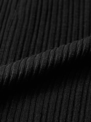 The Souled Store Solid Knit Dress: Ink Black Women and Girls Sleeveless Round Neck Black Solid Polyester Cotton Blend Slim Fit Breathable Comfortable Summer Casual Mini Dresses