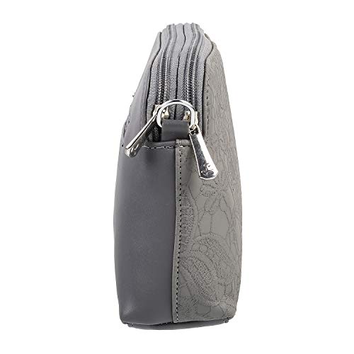 Mochi Womens Synthetic Grey Zip Top Sling (One Size)
