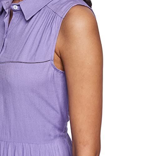 AND Women's Polyester Fit Flare Knee-Length Dress (EE22AB046DRTR_Lilac_14)