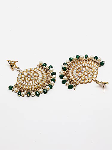Karatcart Pearl Kundan Multilayered Rani Haar Set - Womens
