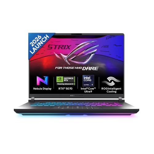 ASUS ROG Strix G16 (2026),Intel Core Ultra 9 290HX (Series 2),RTX 5070-8GB,32GB RAM (Upgradeable),1TB SSD,FHD+,16"(40 cm),300Hz,Win 11,M365 Basic(1Y),Office 24,Gray,2.6 Kg,G615LP-TS210WS,Gaming Laptop