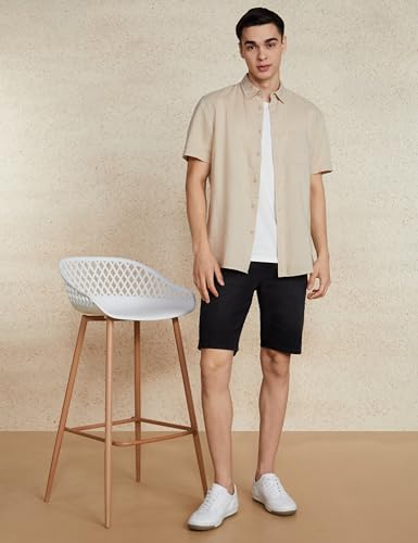 Amazon Brand - Symbol Men's Regular Fit Denim Shorts (AD-SHR-435_Dark Grey_32)