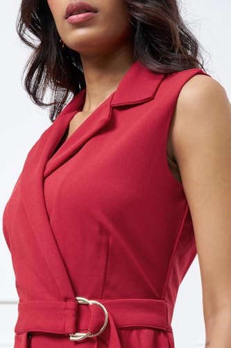 Annabelle by Pantaloons Womens Jumpsuit_SS26WWANDNJ00024V60A169_Scarlet SAGE_XS