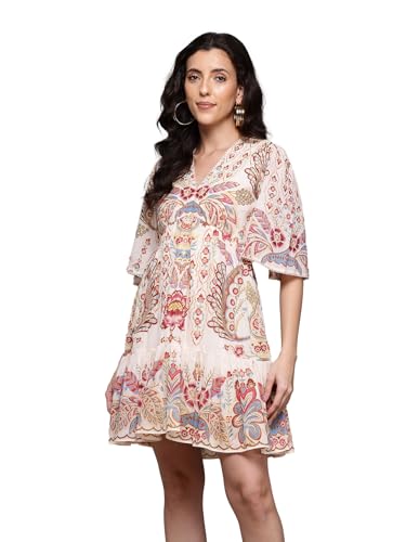 Label RITU KUMAR Ecru Alba Short Dress