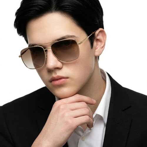 John Jacobs Full Rim Square Stylish & Premium Sunglasses | JJ Acetate | Polarized and 100% UV Protected | Men & Women | Medium | JJ S70010