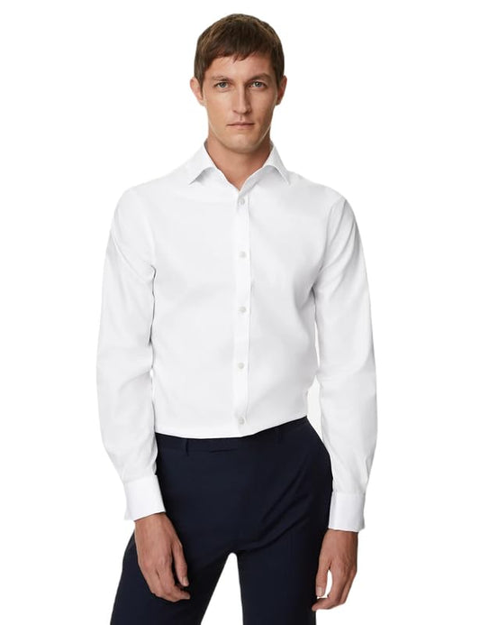 Marks & Spencer Men's Slim Fit Shirt (White)