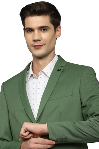 Allen Solly Men's Regular Blazer (ASBZMSLFL12739_Green