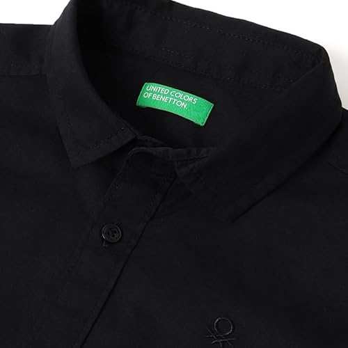 United Colors of Benetton Regular Fit Spread Collar Solid Shirt