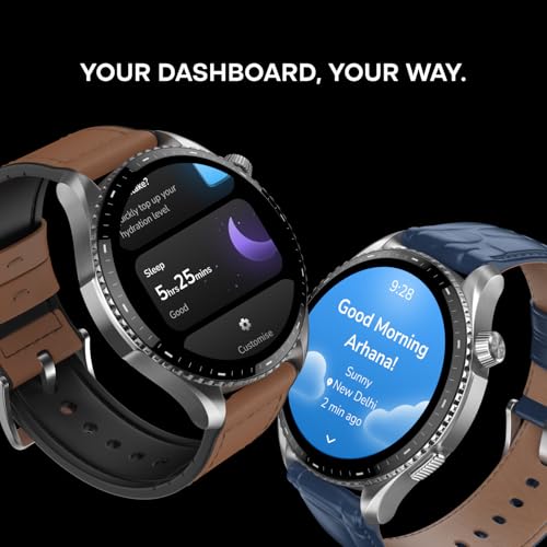 Noise Newly Launched Halo 3 Smart Watch with 1.43” AMOLED Display, 1000 NITS Brightness, Premium Metal Design, Powered by AI Pro, AI Transcription, Morning Briefs, 7-Day Battery (Vintage Blue)