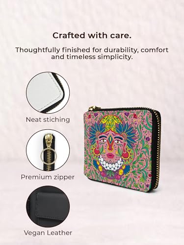 Kalankit Sister Gift for Rakhi | Rakhi Gift for Sister, Small Wallet for Woman | Mini Bi-Fold Purse for Women, Compact Pocket, Cute Money Purse for Girls |Zip Wallet for Women | Sister Rakhi Gifts