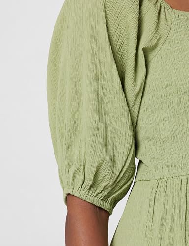 Styli Women's Polyester A-Line Midi Casual Dress (7007603213_Green