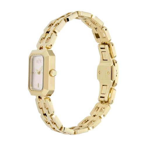 Armani Exchange Women's Analog Quartz Watch with Stainless Steel Strap AX5811, Gold, bracelet
