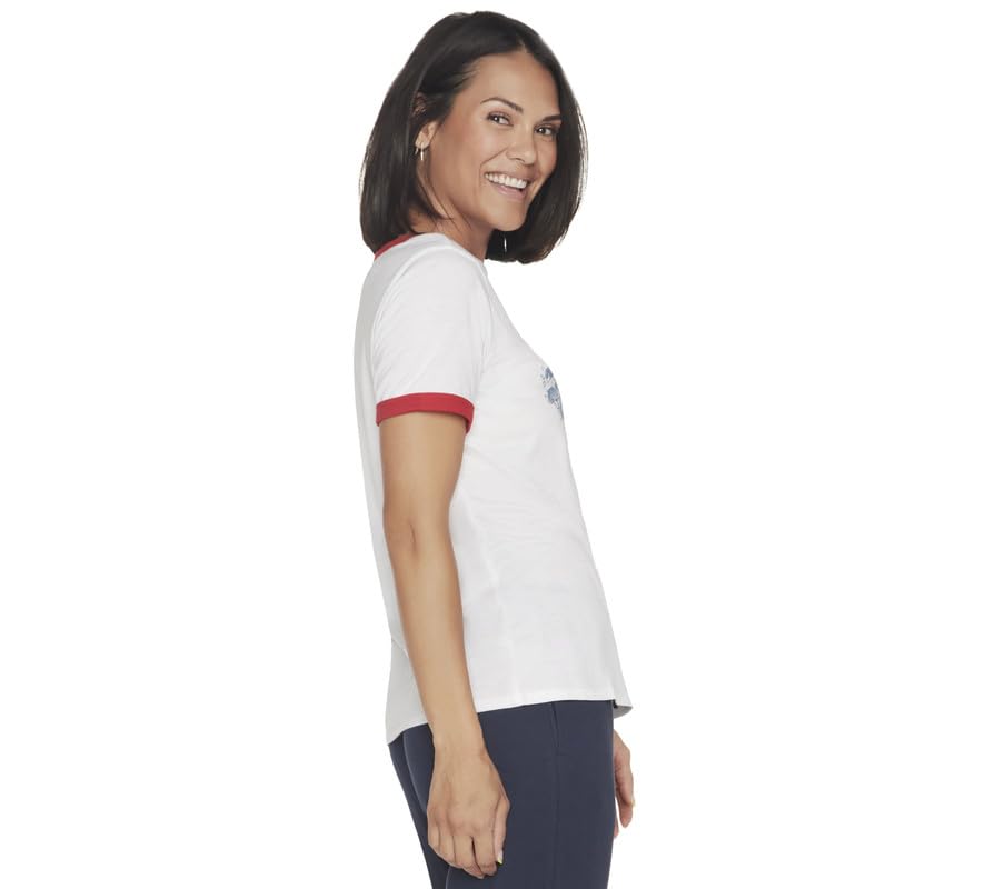 Skechers Womens Americana TEE-White-XS
