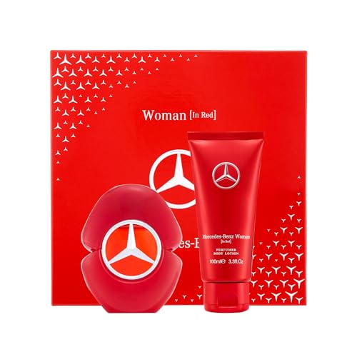 Mercedes-Benz Woman In Red Gift Set for Women | Eau de Parfum 60ml & Body Lotion 100ml | Luxury Fragrance Set
