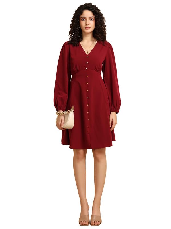 Kazo Hazel Mini Dress Wine