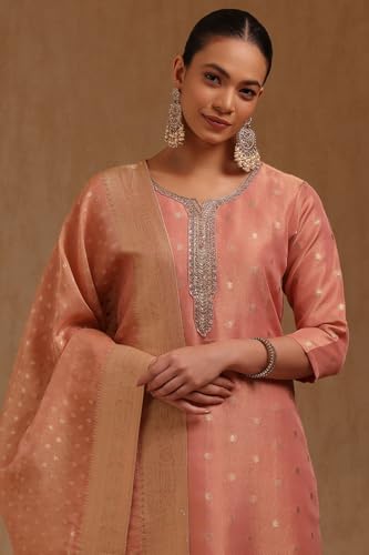 Soch Women's Organza Salwar Suit Set (EWA5CD22348_Peach