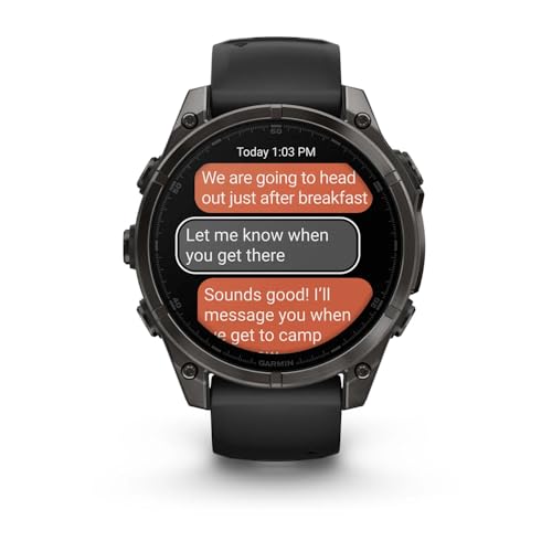 Garmin Fenix 8 47Mm,AMOLED,Saph,Crbngryti/Blk,Blk/Pebblegrybnd, Black