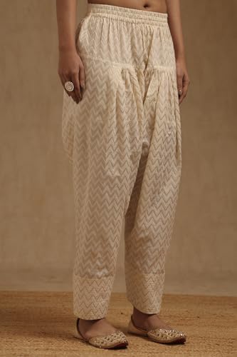 Soch Womens Beige Art Silk Embroidered Suit Set With Zari