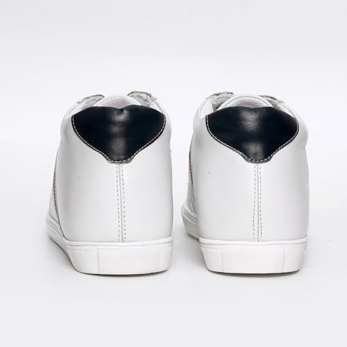 White Casual Shoes with a Hidden HeelStylish, Comfortable, and Durable Footwear for Everyday Wear