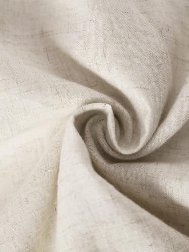 The Souled Store Nomad Line: Stitch Lines Women and Girls Full Sleeves Spread Collar Beige Embroidered Linen Blend Oversized Fit Lightweight Summer-Ready for Casual Streetwear Boyfriend Shirts