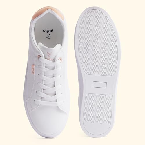 YOHO Radiance Women’s Stylish Comfortable Premium Casual Sneakers | Pink - UK 4