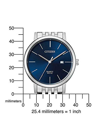 Citizen Stainless Steel Men Quartz Gents Analog Watch -Bi5070-57L, Band_Silver, Dial_Blue