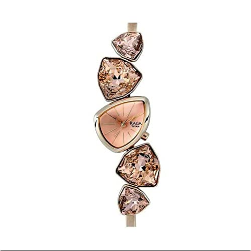 Titan Raga I Am Pink Dial Women Watch with Metal Strap-NS95095WM01F