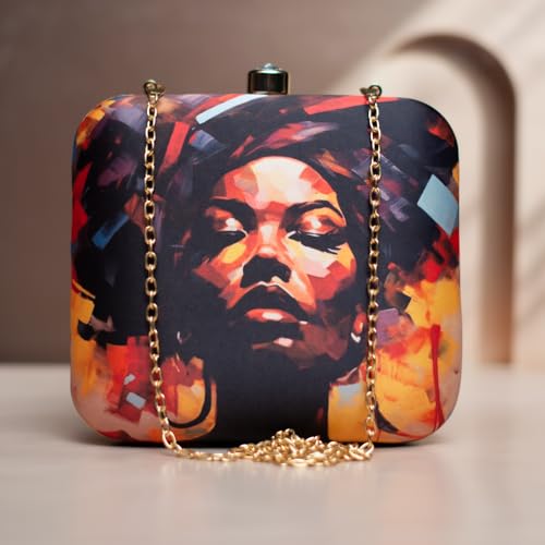 Artklim Afro Women Portrait Printed Clutch