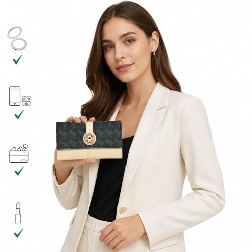 ESBEDA Gold Color Monarque Wallet for Womens