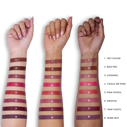 LoveChild Masaba 90s Drip Pantastic (Wine Red) Luxe-Matte Lipstick with Intense One-Swipe Color Payoff in High-Pigment HD Crème Matte Formula, 4gm