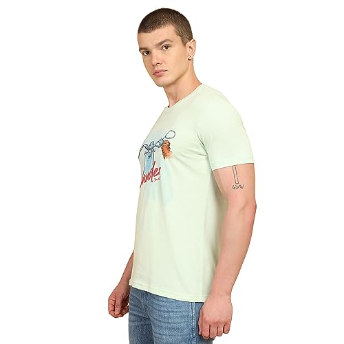 Wrangler Men's Solid Regular Fit Shirt (WMTS006964_Green