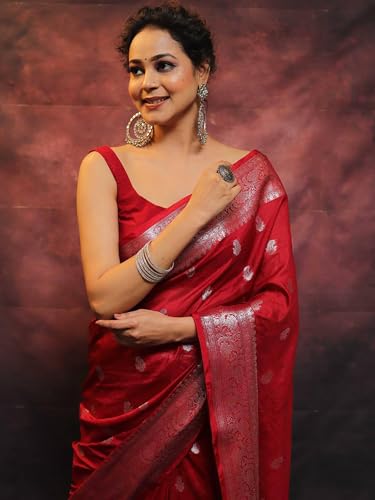 Amrutkala Sarees Designer Kanjivaram Woven Banarasi Silk Solid Saree
