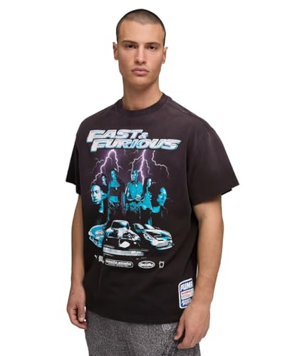 PUMA | X Fast & Furious Men's Graphic Print Basketball Tee II Black-White