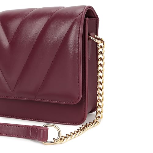 Fastrack Pop Sling | Faux-Leather Women’s Handbag | Hardware with Chain Strap, Magnetic Closure & Smart Organised Compartment