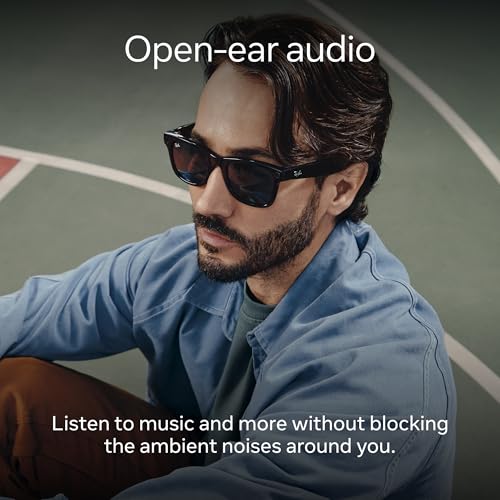 Ray-Ban | Meta Wayfarer (Gen 1) Large - Matte Black, Polarised Gradient Graphite Lenses