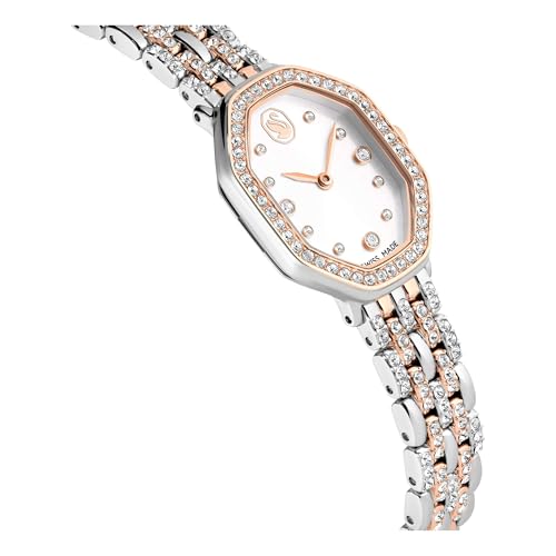 Swarovski Dextera Octagon Collection Watches, Stainless Steel and Pvd Rose Gold/Silver, One Size, Dextera Octagon Watch