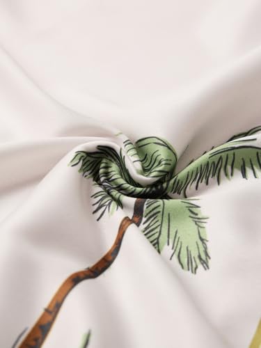 The Souled Store: Holiday Spirit Men and Boys Short Sleeve Cuban Collar White Botanical Print Polyester Lightweight Everyday Wear Easy to Style Casual Regular Fit Holiday Shirt