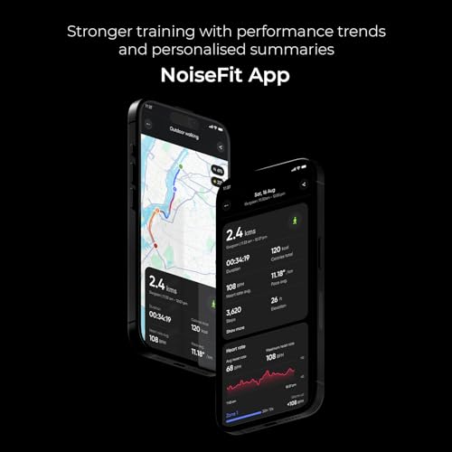 Noise Endeavour Pro Outdoor Rugged Military Smart Watch, Titanium Alloy Bezel, Dual-Band GPS, 164ft Water Resistance, 28 Days Battery on Standby, AI Companion, for iOS & Android (Carbon Black)